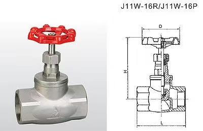 儋州J11W-16P不銹鋼截止閥